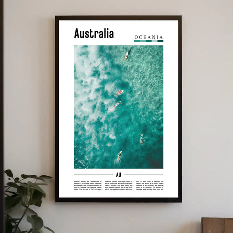 Australia Surfer Scenic Adventure Travel Poster