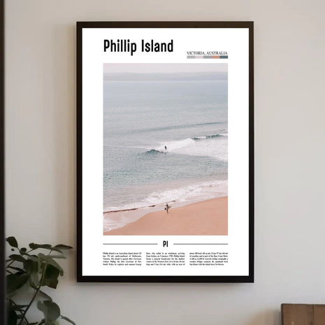 Phillip Island surfing adventure vintage travel poster