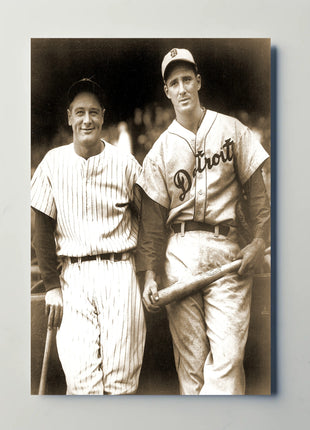 Vintage Detroit Baseball Players Sepia Sports Poster