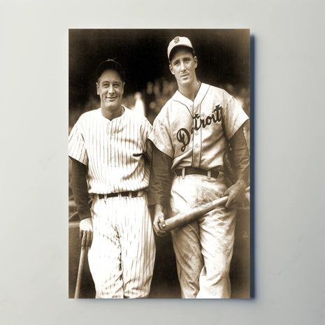 Vintage Detroit Baseball Players Sepia Sports Poster