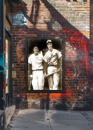 Vintage Detroit Baseball Players Sepia Sports Poster