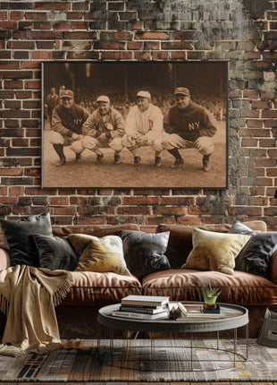 Classic New York Baseball Team Vintage Sports Poster