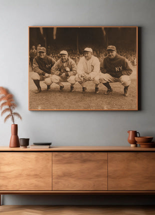 Classic New York Baseball Team Vintage Sports Poster