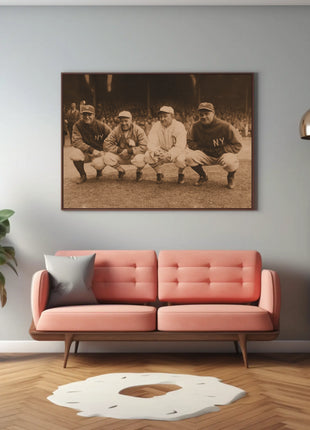 Classic New York Baseball Team Vintage Sports Poster