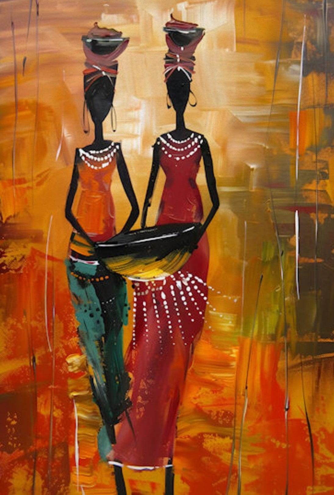 Traditional African Women's Art Vibrant Heritage Cultural Poster