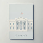 White House Landmark Illustration Historical or Presidential Poster