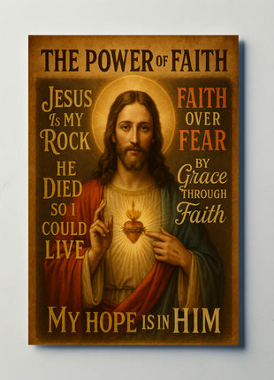 Jesus Sacred Heart Faith Inspirational Heritage Poster