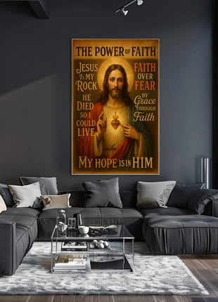 Jesus Sacred Heart Faith Inspirational Heritage Poster