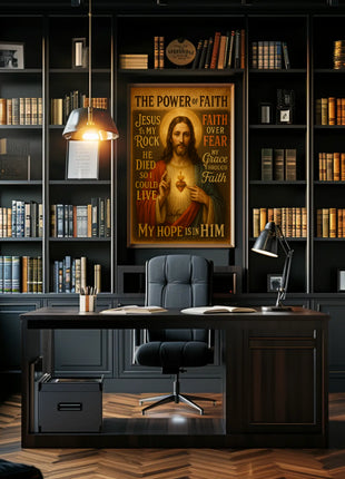 Jesus Sacred Heart Faith Inspirational Heritage Poster