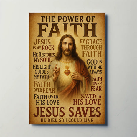 Sacred Heart of Jesus Cultural Heritage Poster