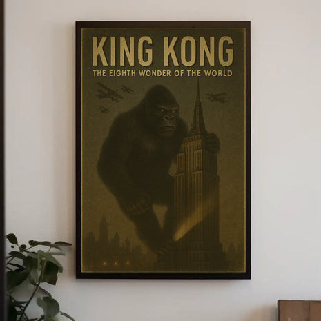 Giant Gorilla Empire State Building Vintage Pop Culture Poster