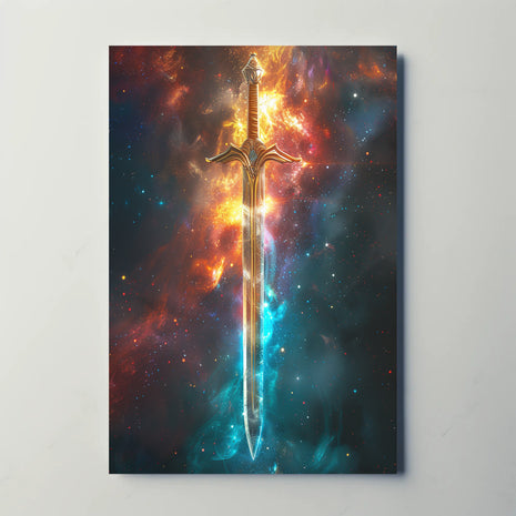Cosmic Sword Adventure Futuristic Sci-Fi Poster