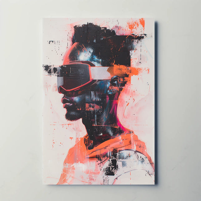 Futuristic Visionary with VR Goggles Sci-Fi Poster
