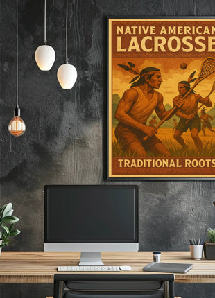 Native American Lacrosse: Celebrating Heritage Sports Poster