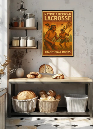 Native American Lacrosse: Celebrating Heritage Sports Poster