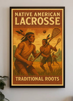 Native American Lacrosse: Celebrating Heritage Sports Poster