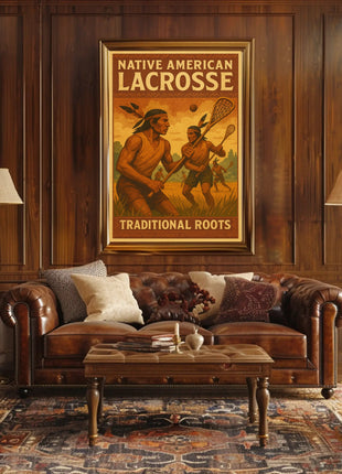 Native American Lacrosse: Celebrating Heritage Sports Poster