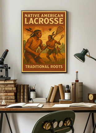 Native American Lacrosse: Celebrating Heritage Sports Poster