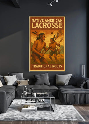 Native American Lacrosse: Celebrating Heritage Sports Poster