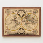18th Century World Map Historical Poster