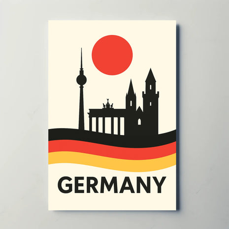 Germany Landmarks Silhouette Cultural Heritage Poster