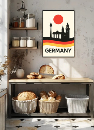 Germany Landmarks Silhouette Cultural Heritage Poster