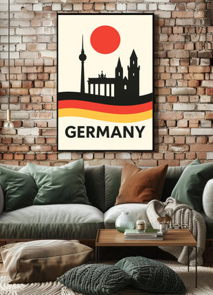 Germany Landmarks Silhouette Cultural Heritage Poster