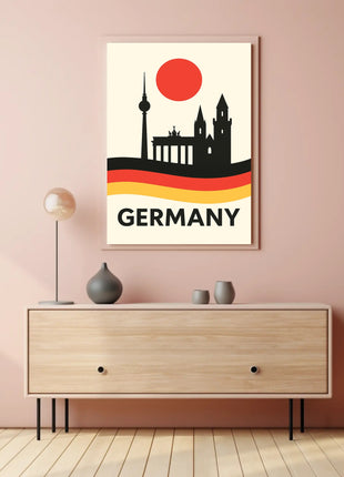 Germany Landmarks Silhouette Cultural Heritage Poster
