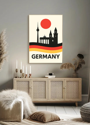 Germany Landmarks Silhouette Cultural Heritage Poster
