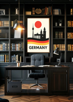 Germany Landmarks Silhouette Cultural Heritage Poster