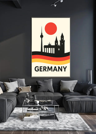 Germany Landmarks Silhouette Cultural Heritage Poster
