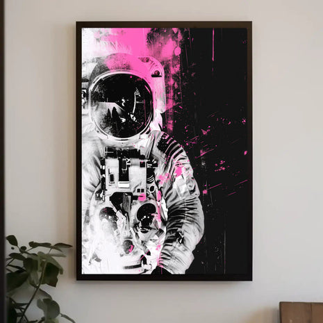 Astronaut in Motion Futuristic Sci-Fi Poster