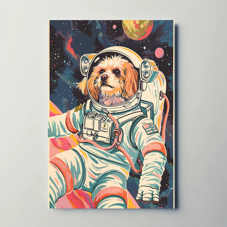 Dog Astronaut Adventure Futuristic Sci-Fi Poster