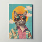 Retro Cat Cool Vibe Pop Culture Poster