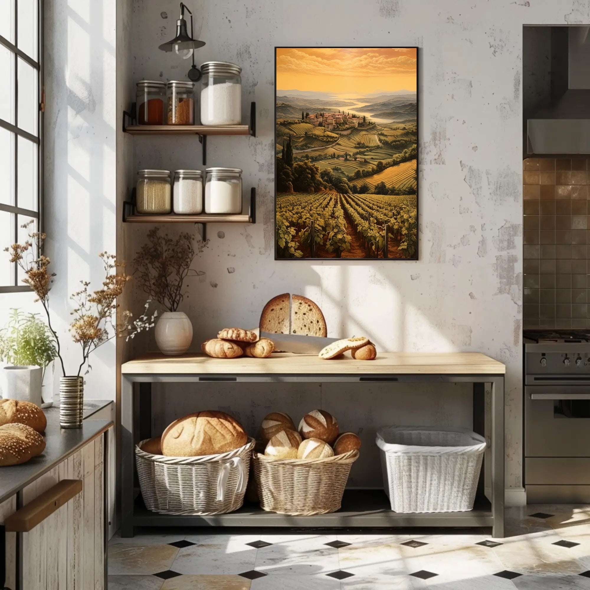 Idyllic Tuscan Countryside Scenic Travel Poster