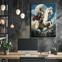 Knight on Horseback Fantasy Art: Cultural Heritage Poster