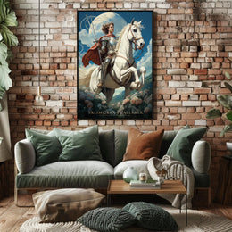 Knight on Horseback Fantasy Art: Cultural Heritage Poster