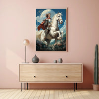 Knight on Horseback Fantasy Art: Cultural Heritage Poster