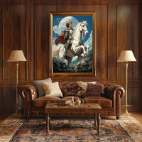 Knight on Horseback Fantasy Art: Cultural Heritage Poster