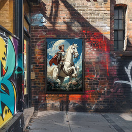 Knight on Horseback Fantasy Art: Cultural Heritage Poster