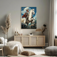 Knight on Horseback Fantasy Art: Cultural Heritage Poster