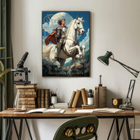Knight on Horseback Fantasy Art: Cultural Heritage Poster