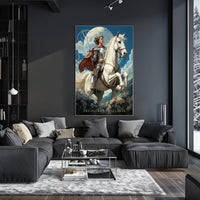 Knight on Horseback Fantasy Art: Cultural Heritage Poster