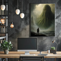 Surreal Mythical Sea Creature Futuristic Sci-Fi Poster