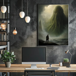 Surreal Mythical Sea Creature Futuristic Sci-Fi Poster