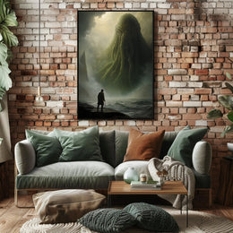 Surreal Mythical Sea Creature Futuristic Sci-Fi Poster