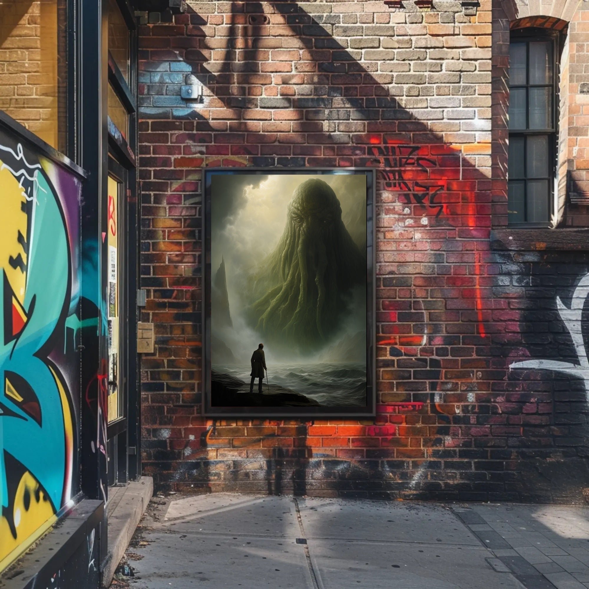 Surreal Mythical Sea Creature Futuristic Sci-Fi Poster
