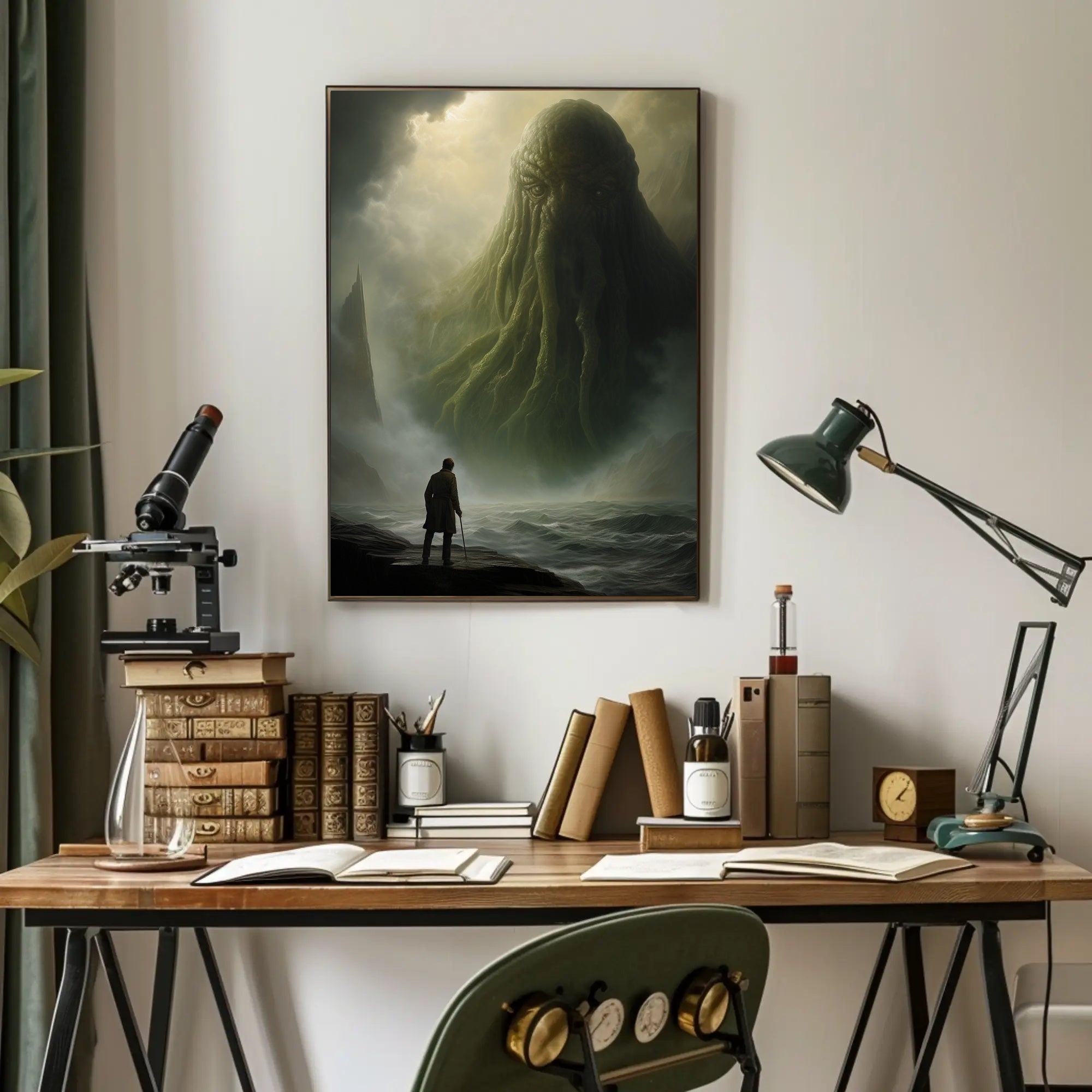 Surreal Mythical Sea Creature Futuristic Sci-Fi Poster