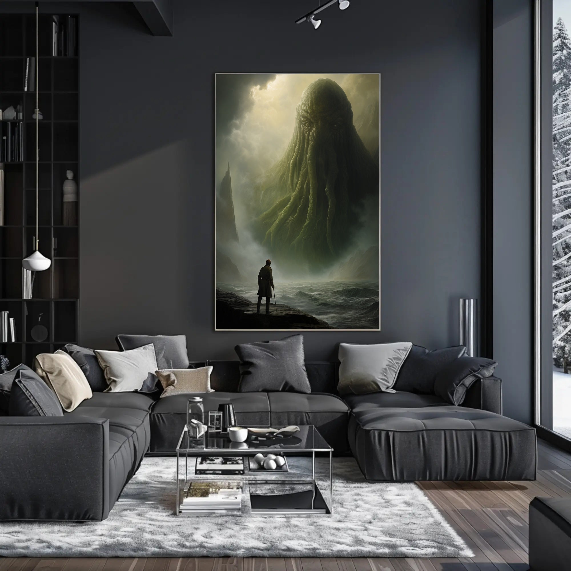 Surreal Mythical Sea Creature Futuristic Sci-Fi Poster