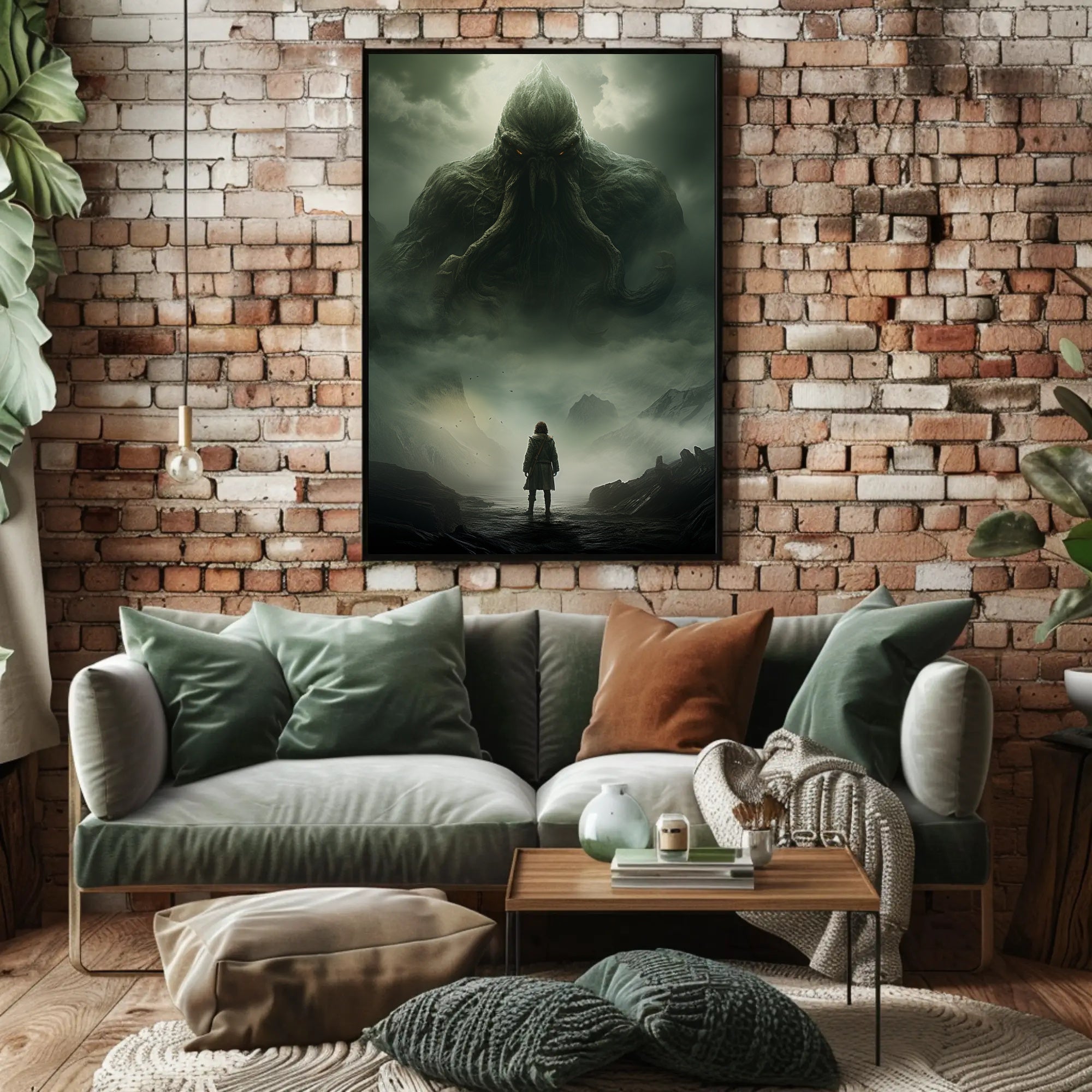 Lovecraftian Horror Adventure Scene Futuristic Sci-Fi Poster